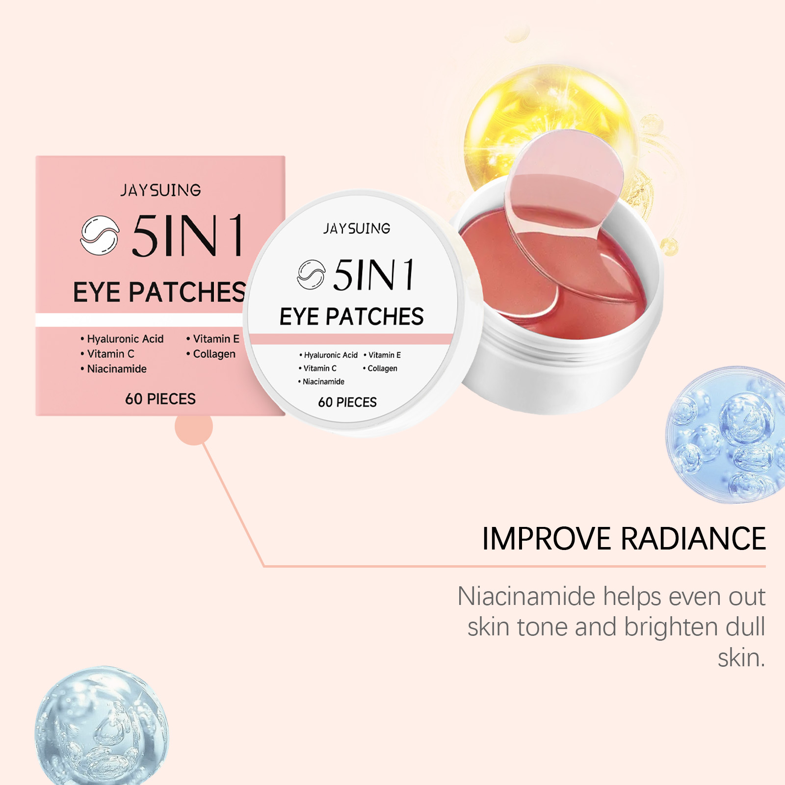 JAYSUING 5-in-1 under Eye Patc – Hyaluronic Acid Serum recenzja i cena