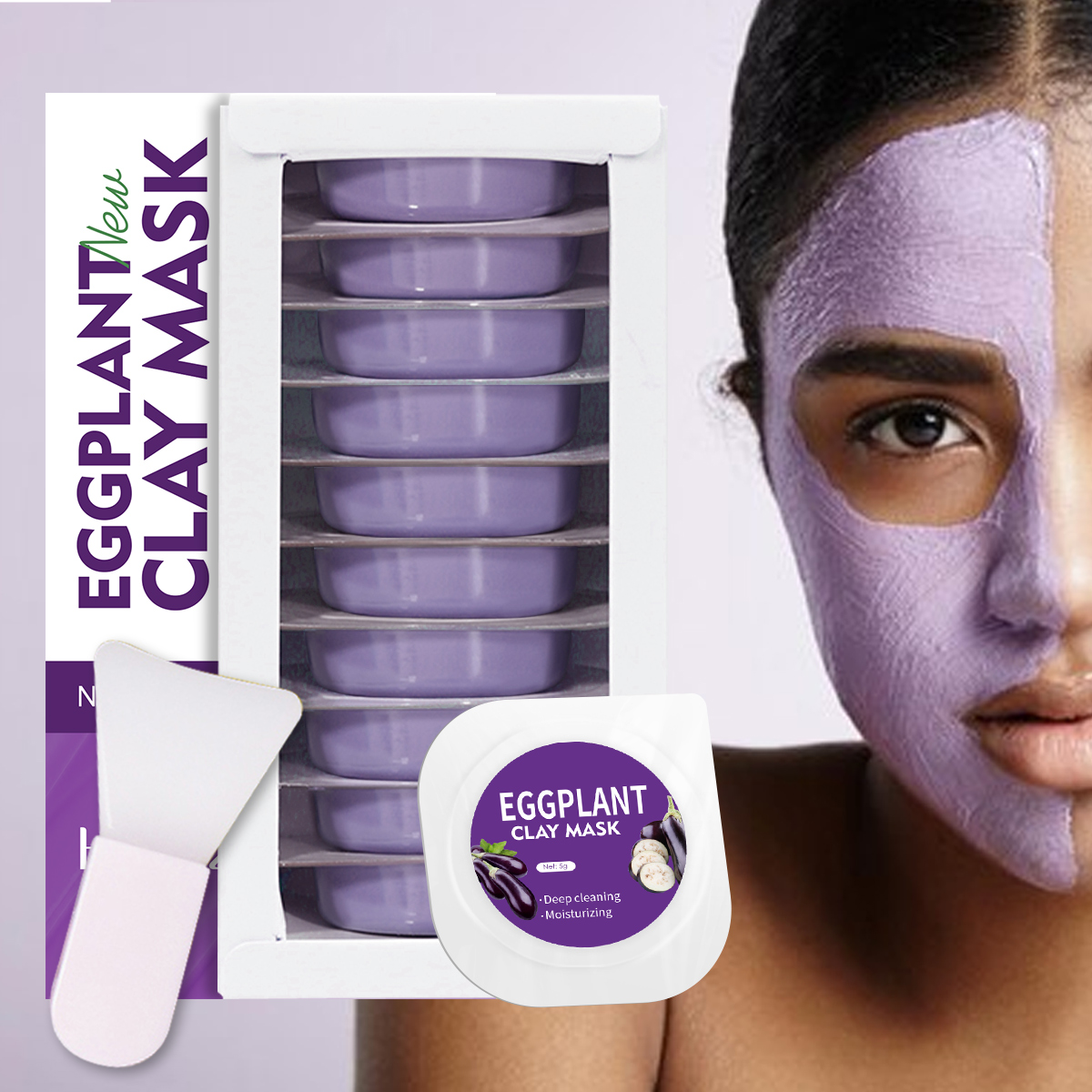 5g/0.17oz*10 Eggplant clay mud – Mud Mask Kaolin recenzja i cena