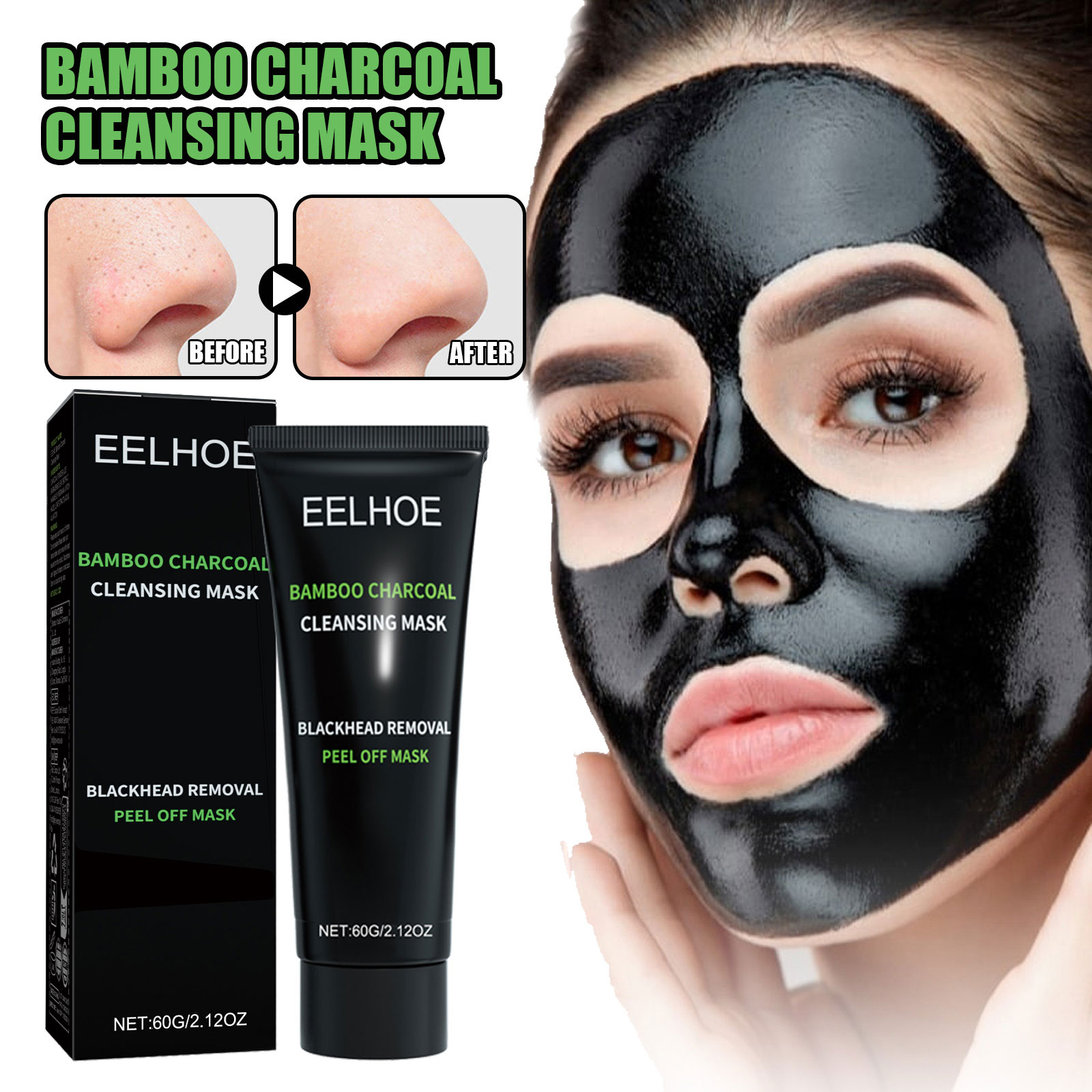 Bamboo Charcoal Tear-off Mask  – Mud Mask Kaolin recenzja i cena