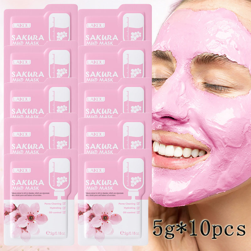 10pcsLAIKOU Sakura Mud Mask Ba – Mud Mask Kaolin recenzja i cena