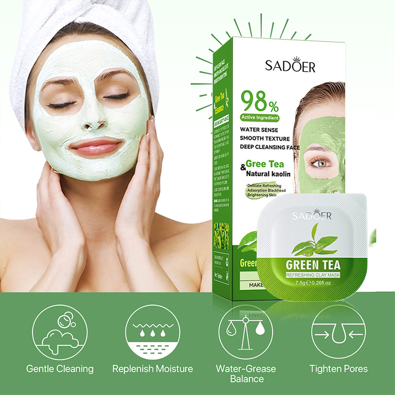 8pcs Green Tea Cleaning Mud Ma – Mud Mask Kaolin recenzja i cena