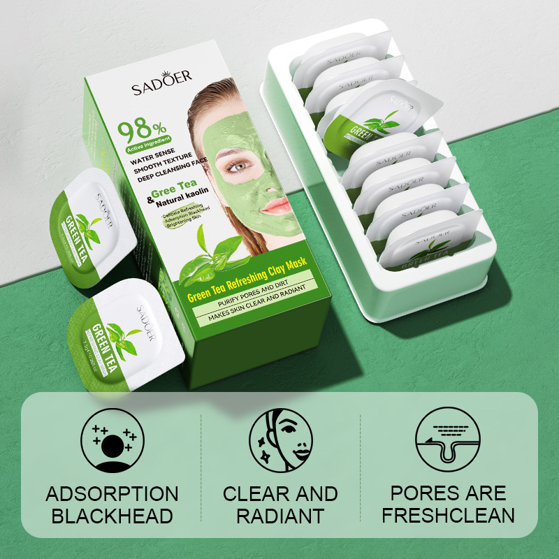 8pcs Green Tea Cleaning Mud Ma – Mud Mask Kaolin recenzja i cena